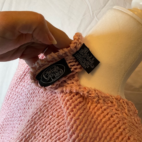 Pink short sleeve sweater. Chelsea Place brand size L. - Picture 3 of 3
